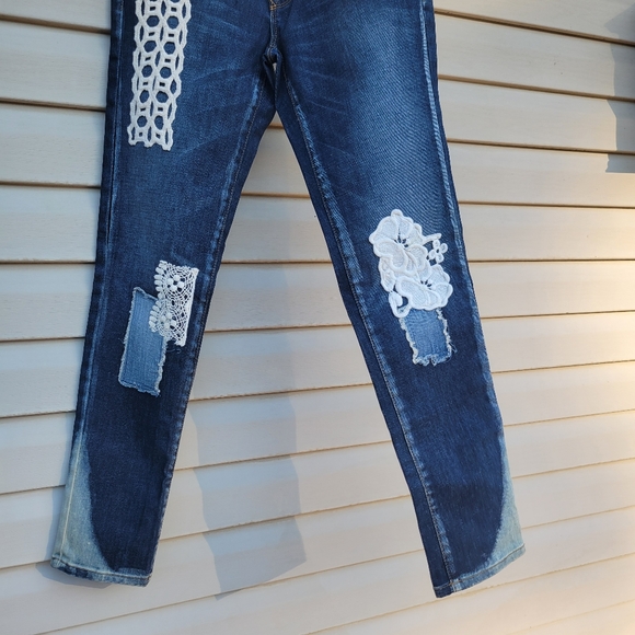 Artisan De Luxe for Free People Patchwork Embroidered Jeans size 27 - Picture 5 of 15